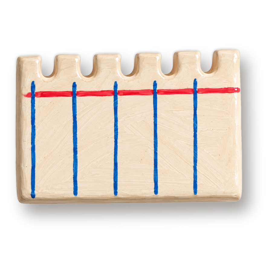 Notepad Button, handmade clay piece by Atelier Clay