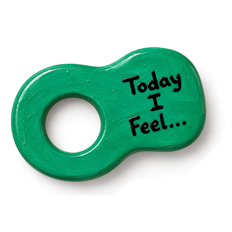 Today I Feel Button, handmade clay piece by Atelier Clay