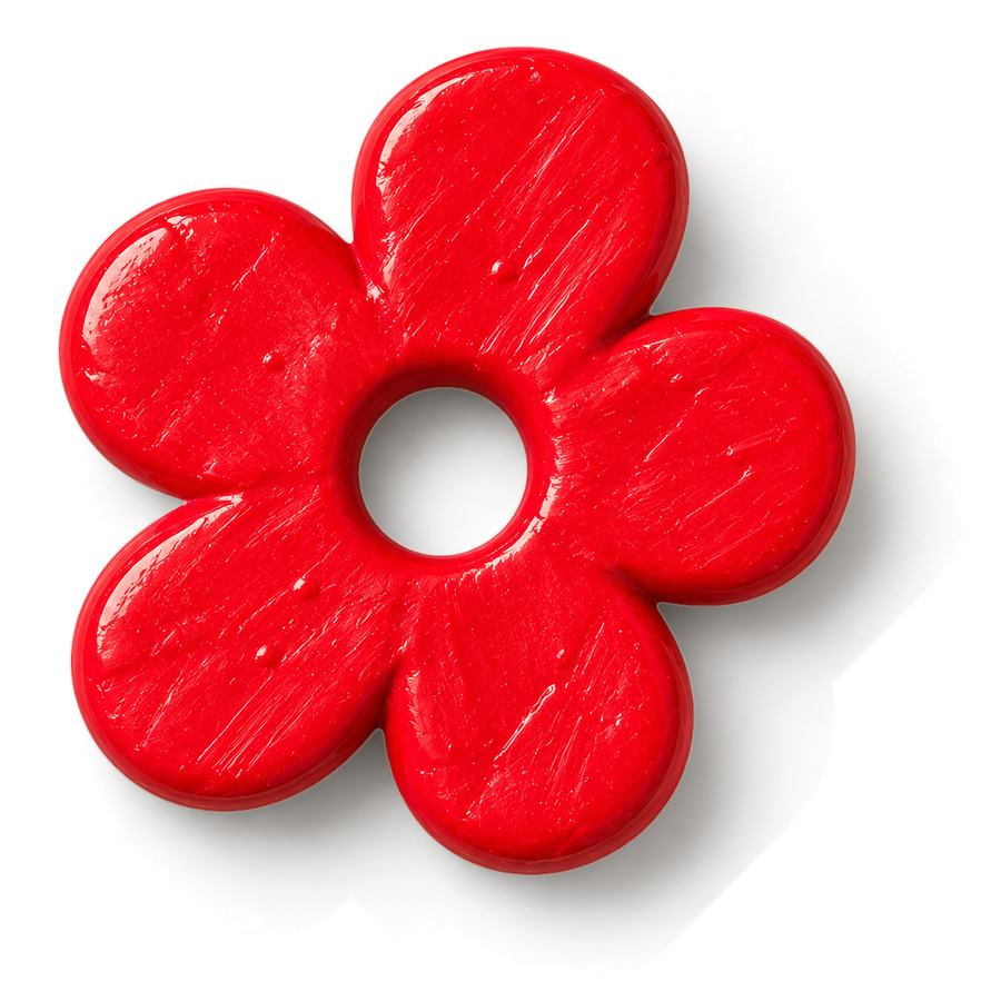Flower Button, handmade clay piece by Atelier Clay