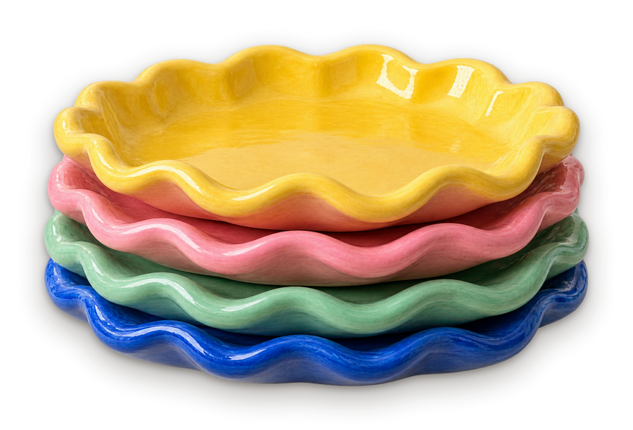 Wavy Plates Set by Atelier Clay