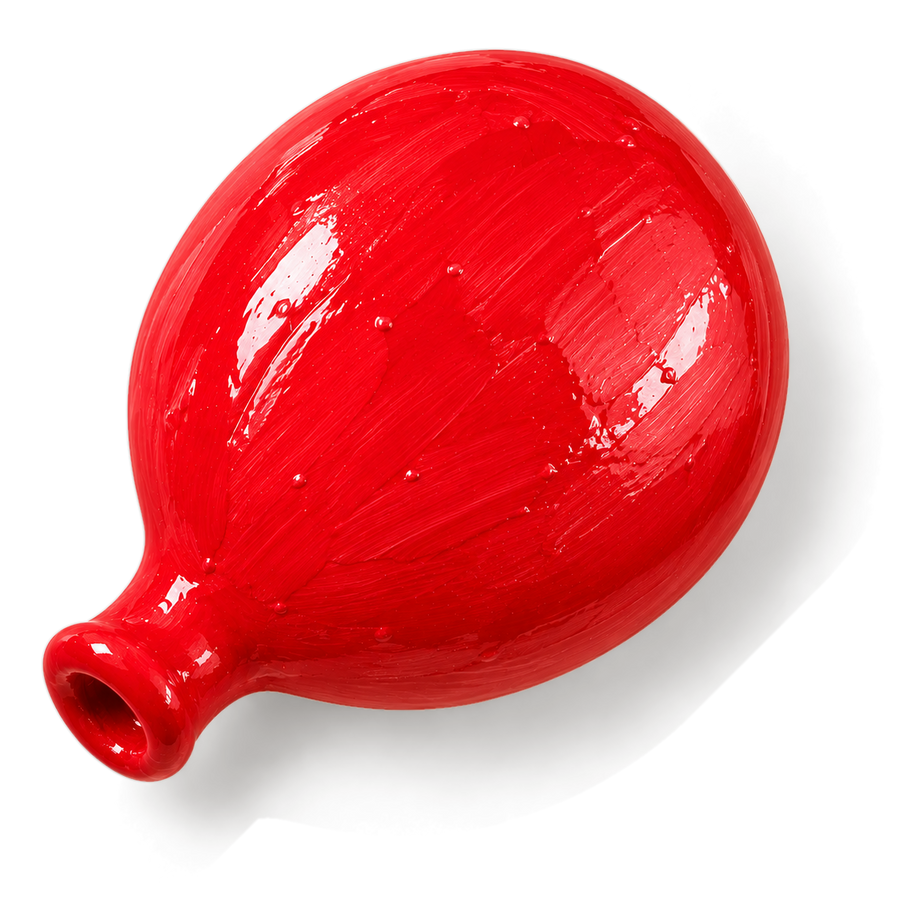 Red Balloon, handmade clay piece by Atelier Clay